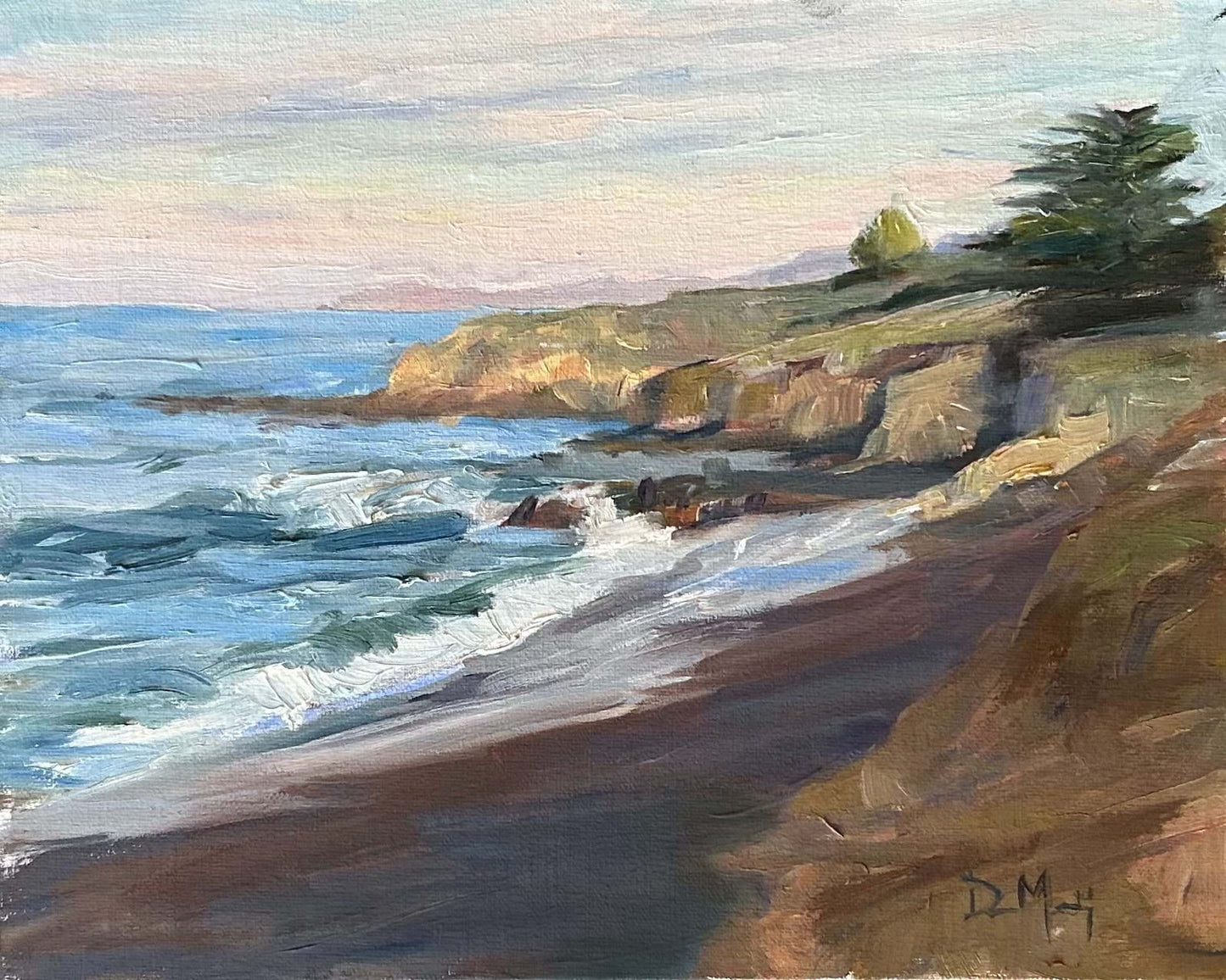 Moonstone Beach Morning 8" x 10"